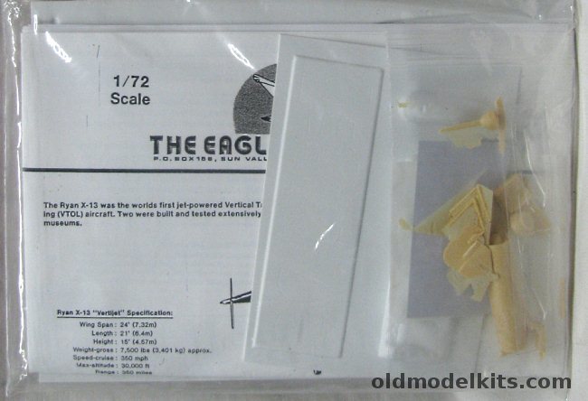 Eagles Talon 1/72 Ryan X-13 Vertijet - with Resin Details - Bagged, WM72065 plastic model kit